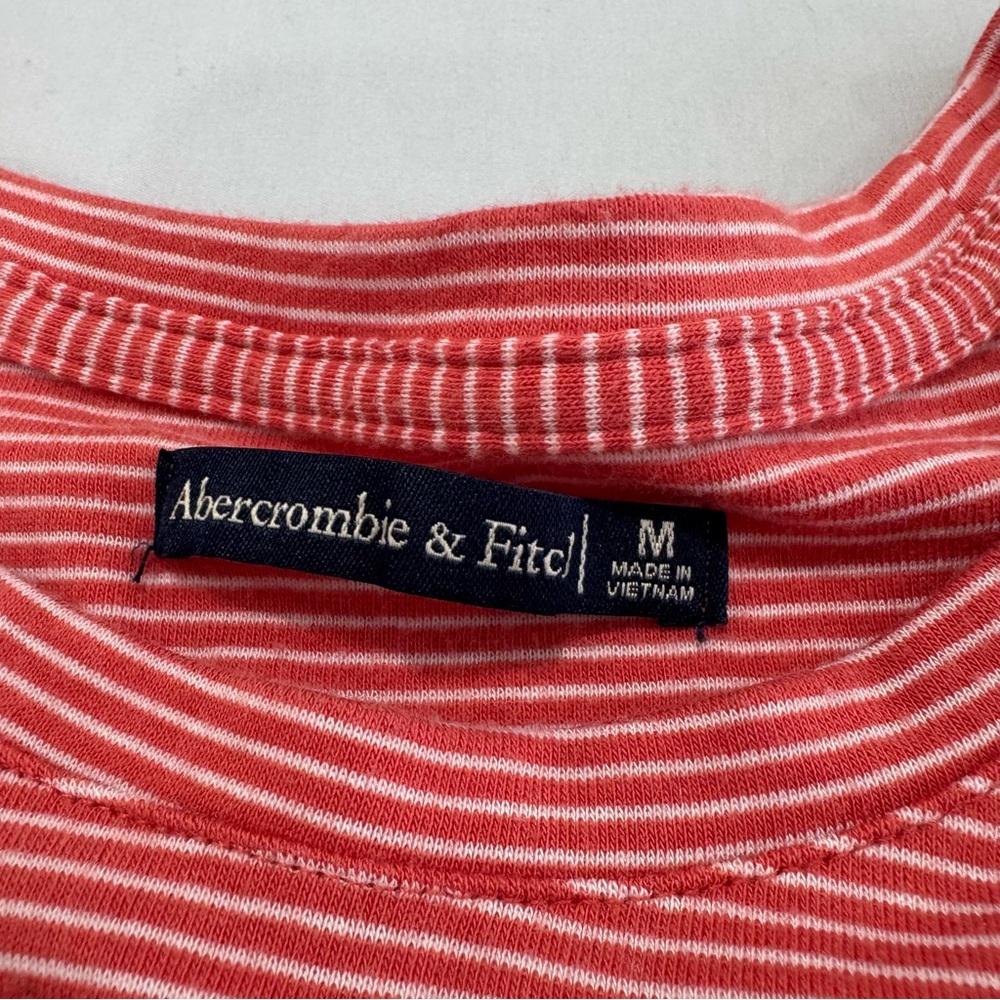 Abercrombie & Fitch pink and White Striped Knit Midi dress With cut out medium - Picture 4 of 6
